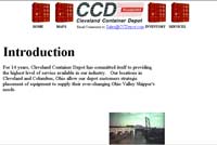 Splash screen of Cleveland Container Depot dot com