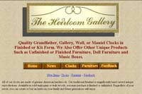 Splash screen of the heirloom gallery dot com